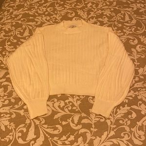 Cozy ribbed white sweater NWOT